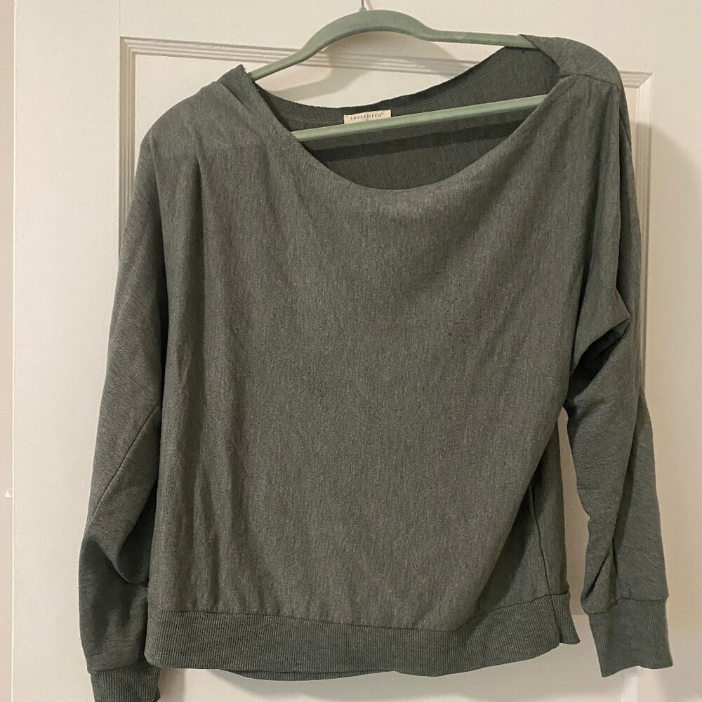 Lovestitch green long sleeve shirt medium